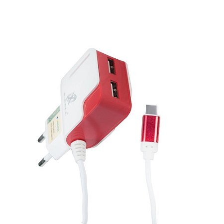 Carregador Ultra Rápido Tipo-C X-Cell XC-UR14 Vermelho