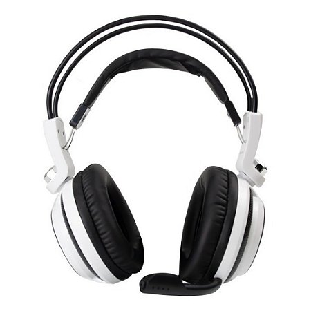 Headset Gamer Knup KP-400 Branco e Preto com Led