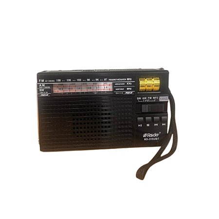 Rádio Portátil Rsdo RD-315UBT AM/FM/SW Preto