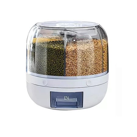Dispenser Alimentos e Grãos Napoles NACG52 6 Compartimentos
