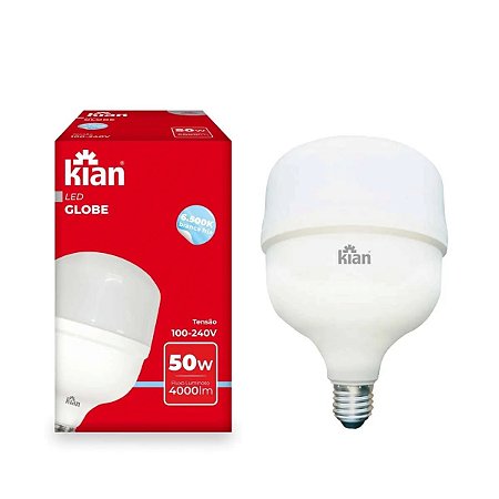 Lâmpada Led Kian Globe Bivolt 6.500k 50W