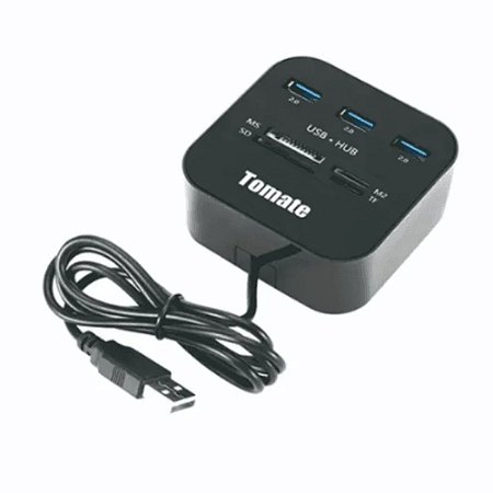 Adaptador Hub e Leitor de Cartão USB Tomate MST-008
