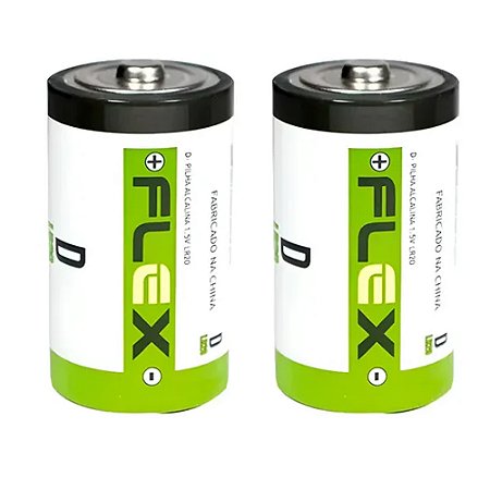 Pilha Zinco D FX-DZ2 Flex com 2
