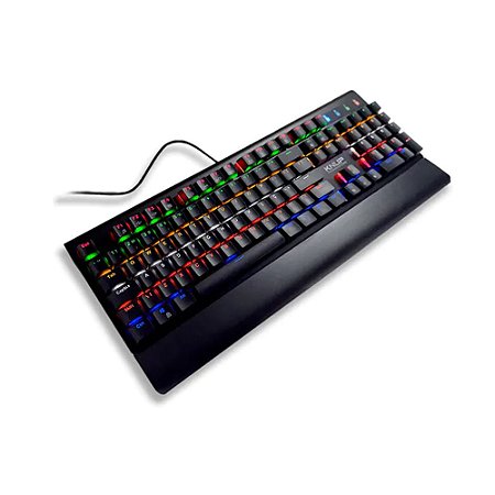 Teclado Gamer Mecânico Knup Maset KP-TE121 Preto RGB com Fio