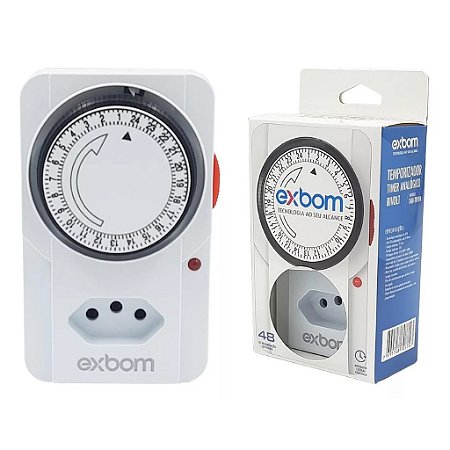 Timer Mecânico Exbom TMD-TB91M Bivolt Branco