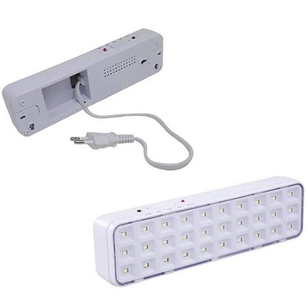 Luminária Emergência 30 Leds Luatek LK-730
