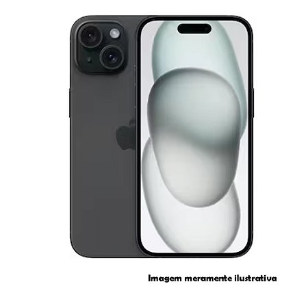 Iphone 15 128GB Apple Preto Seminovo 90% (MT)