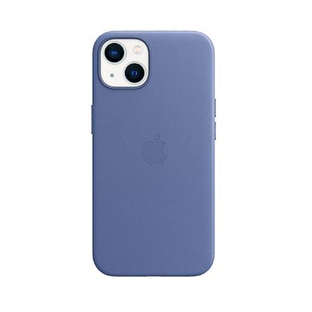 Capa Magsafe Iphone 13 Couro Azul Acero