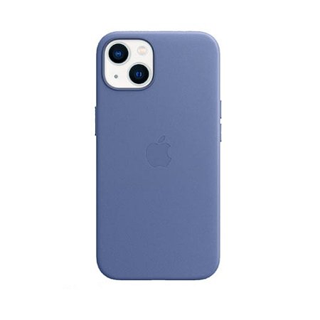 Capa Magsafe Iphone 15 Normal Couro Azul Acero