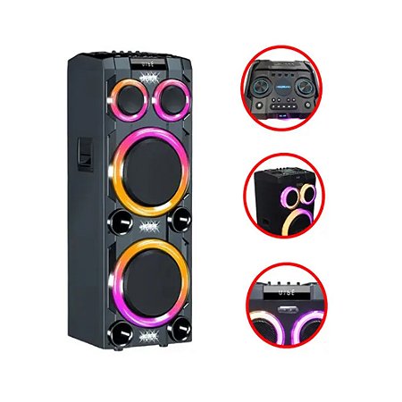 Ciaxa Som Torre Vibe Sound V12 2.500W Rms Preto