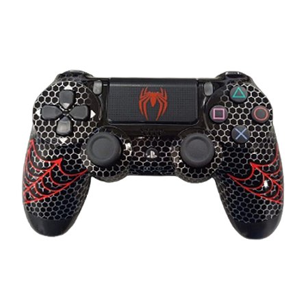Controle PlayStation 4 CUH-ZCT2U sem Fio Aranha Preto