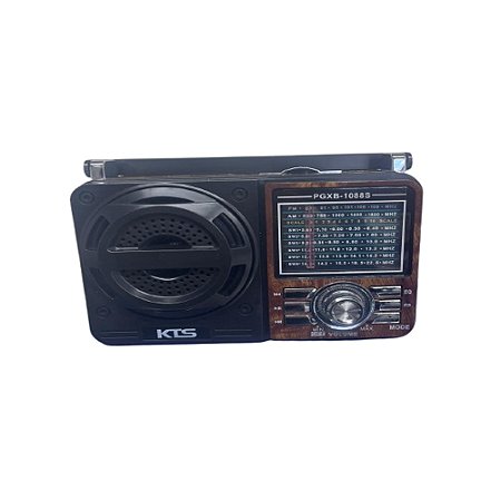 Rádio Portátil KTS PGXB-1088S AM/FM 3W  Madeira