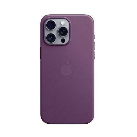 Capa Magsafe Iphone 15 Pro Couro Roxo