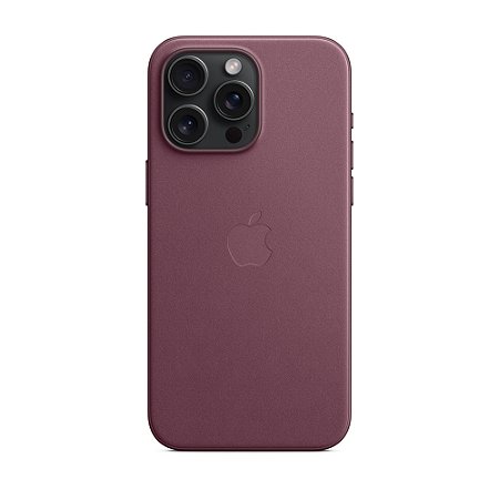 Capa Magsafe Iphone 15 Pro Max Couro Roxo Escuro