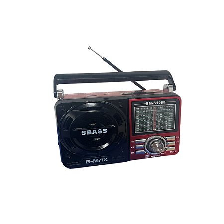 Rádio AM/FM B-Max BM-S1088 3" Vermelho Bivolt