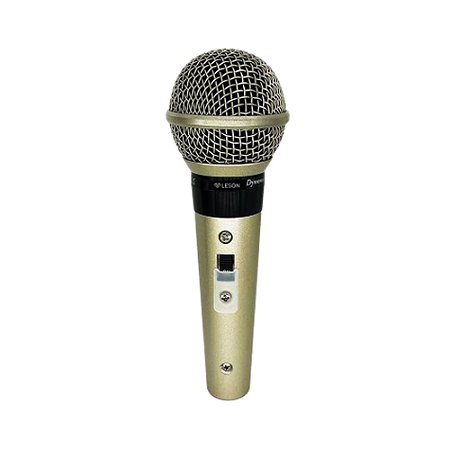 Microfone LeSon SM-58 P4 Com Cabo Champanhe