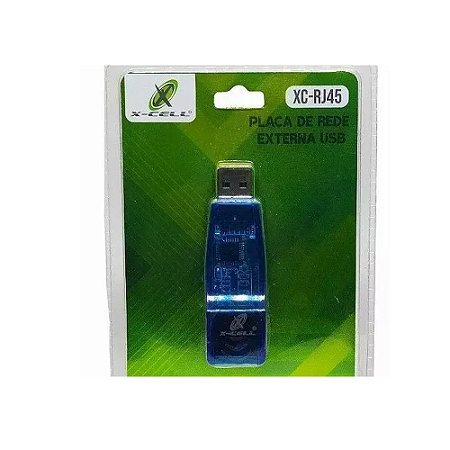 Adaptador USB para Rede RJ45 X-Cell XC-RJ45 Azul