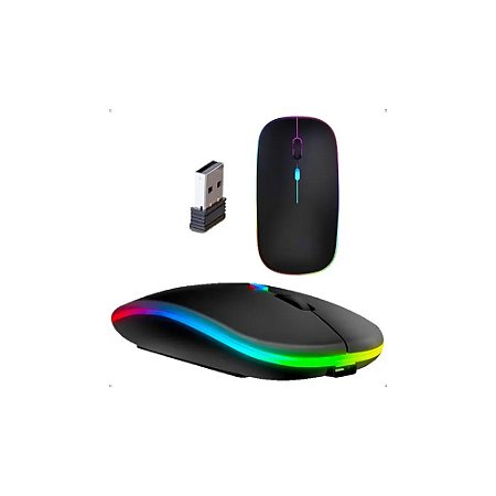 Mouse Recarregável  Wei Import Wireless Preto