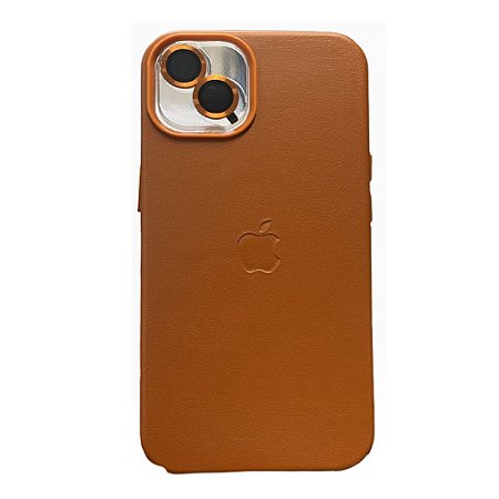 Capa Magsafe Iphone 15 Couro Marron