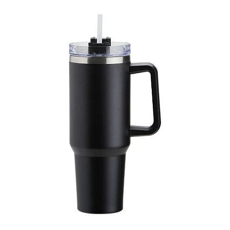 Caneca Térmica com Alça Tomate AK-1202 1,2L Preto com Tampa