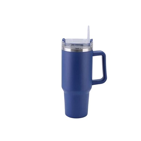 Caneca Térmica com Alça Tomate AK-1202 1,2L Azul Escuro com Tampa