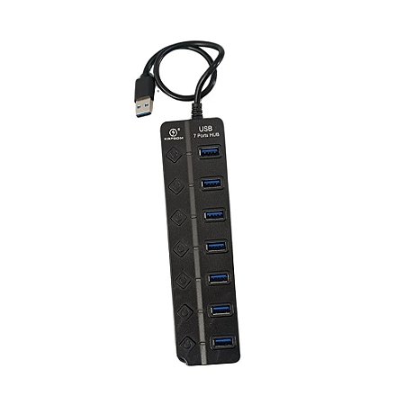 Adaptador Hub Kapbom KA-H70U 7 Portas USB 3.0 com Chave
