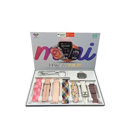 Smartwatch Wearfit Mini 2 Anj.GG 7 Pulseiras Rosa
