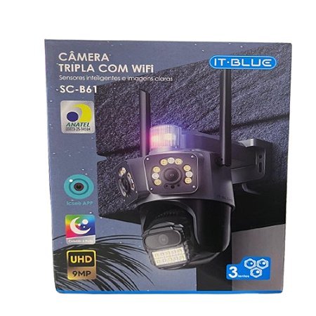 Câmera IP Speed Dome IT-Blue SC-B61 Triplo com Sirene