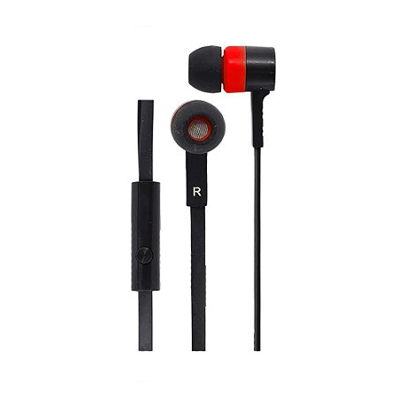 Fone de Ouvido Nenhum Ruído Lelong LE-0201 Preto e Vermelho