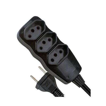 Extensão 3 Tomadas 10A 10 Metros Preto