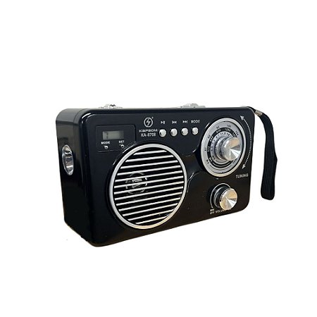 Rádio Portátil Kapbom KA-8708 Preto