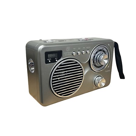Rádio Portátil Kapbom KA-8708 Cinza