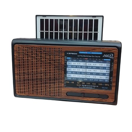 Rádio Portátil Kapbom KA-8818 Marron Carregamento Solar