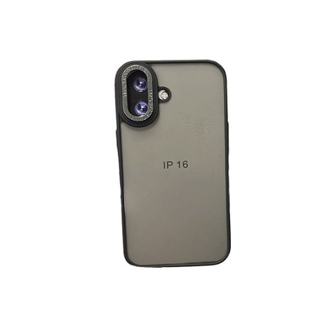 Capa Iphone 16  Super Cristal Preto