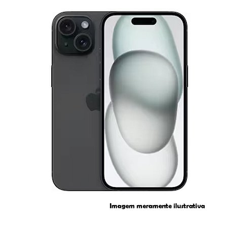 Iphone 15 128GB Apple Preto Seminovo 100% (FI)