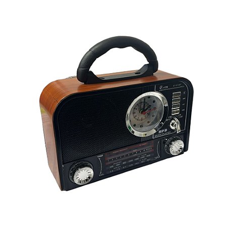 Rádio Portátil KTS KT-072BT FM/AM/SW/USB/TF/Bluetooth 10W Marron