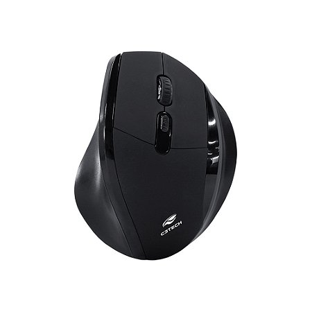 Mouse Sem Fio Ergonômico C3Tech M-W120BK Preto
