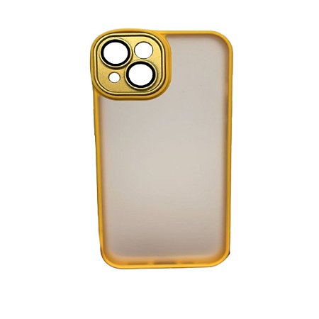 Capa Iphone 14  Super Cristal Amarela