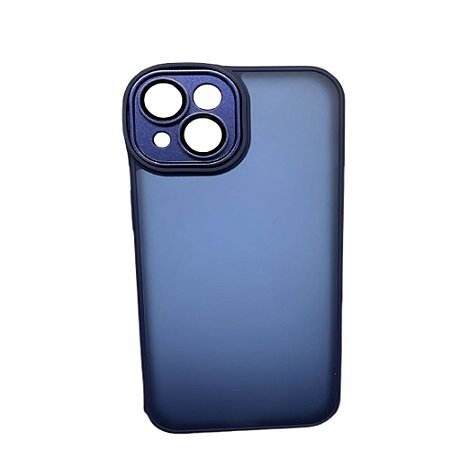 Capa Iphone 14  Super Cristal Azul Escuro