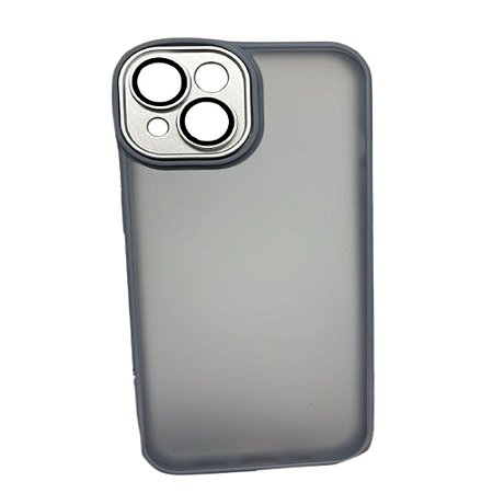 Capa Iphone 14  Super Cristal Cinza