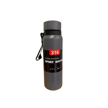 Garrafa Água Térmica em Aço Inoxidável 800ML Cinza