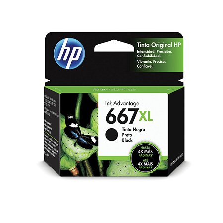 Cartucho Tinta Hp 667XL 8,5Ml Preto
