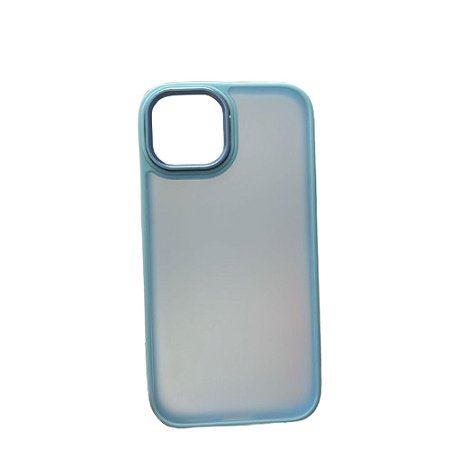 Capa Iphone 15  Super Cristal Azul Bebê