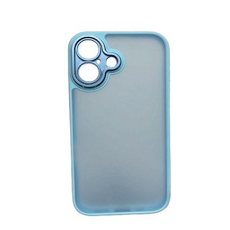 Capa Iphone 16 Super Cristal Azul Bebê