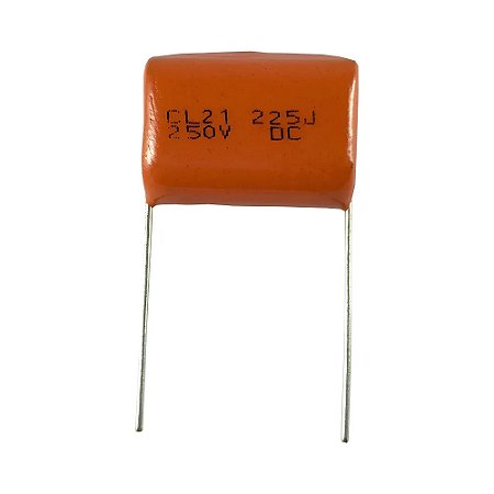 Capacitor Poliester 2M2K 250V Laranja