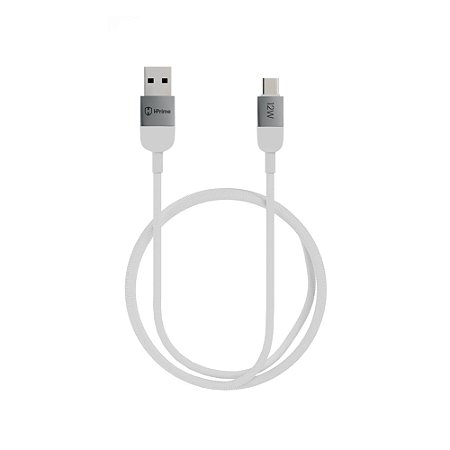 Cabo USB Tipo A X Tipo C Hprime Flow12 Branco 1,2 Metros