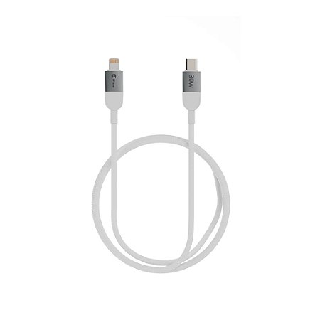 Cabo USB Tipo C x Lightning Hprime Core30 Branco 1,2 Metros