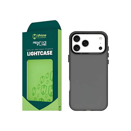 Capa Hprime Iphone 17 Pro Max LightCase Colors Smoke Preto