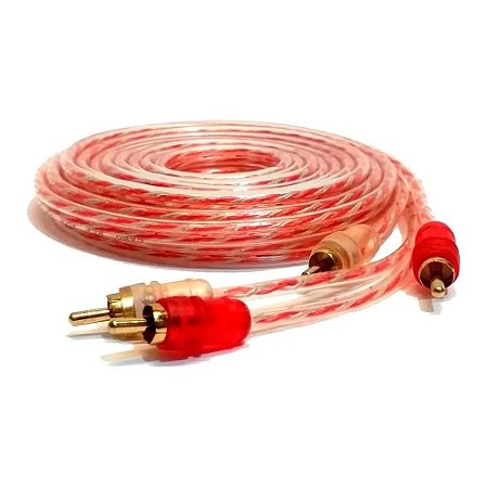 Cabo Áudio 2 RCA x 2 RCA Mxt 1 Metro Cristal
