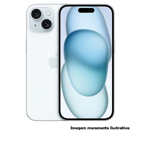 Iphone 15 128GB Apple Azul Seminovo 92% (MT)